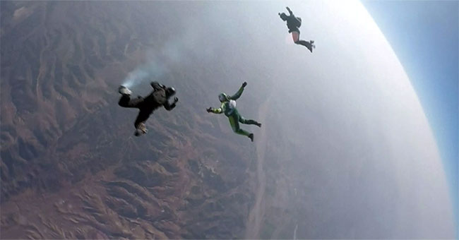The first one jumped out of an airplane at an altitude of 25,000 feet without a parachute