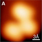 The first photograph of a molecule in a chemical reaction
