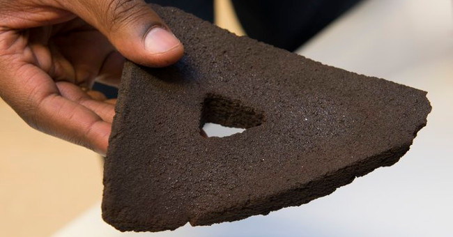 The first successful printing of brick can build a house on the Moon