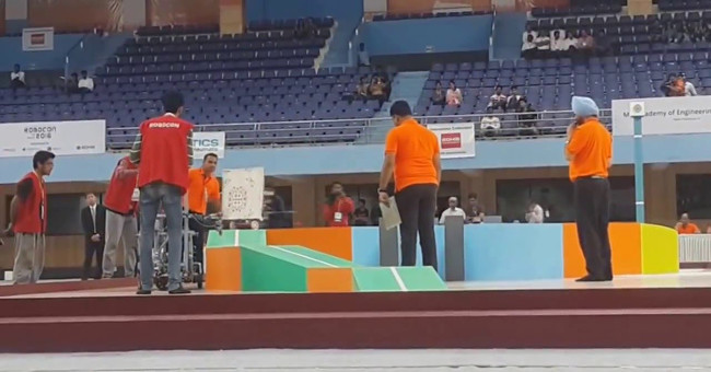 The first time an eco robot appeared in the Robocon competition
