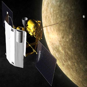 The first time the spacecraft flew around Mercury
