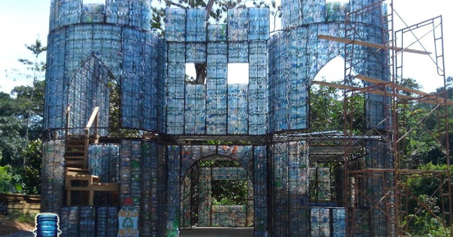 The first unique plastic bottle village in the world