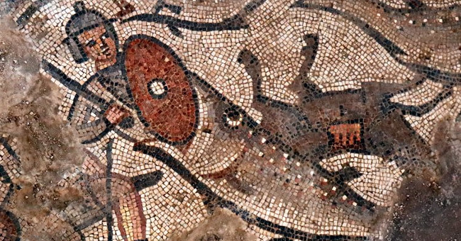 The fish painting swallowed in the 5th century synagogue