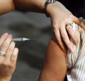 The flu vaccine reduces the risk of heart disease