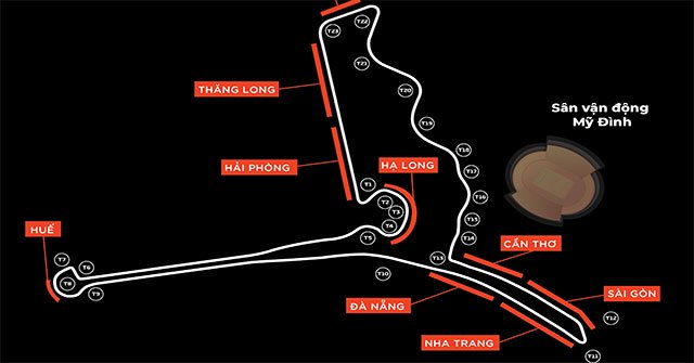The formula 1 race track stands in Hanoi bears the name of a famous Vietnamese landmark