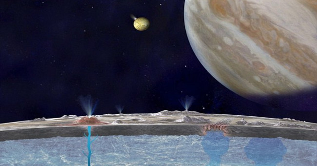 The fountain of 200,000m high on Jupiter's Moon