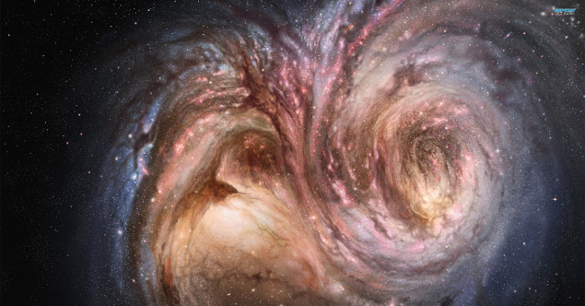 The galaxy cluster is 500 billion billion times heavier than the Sun.