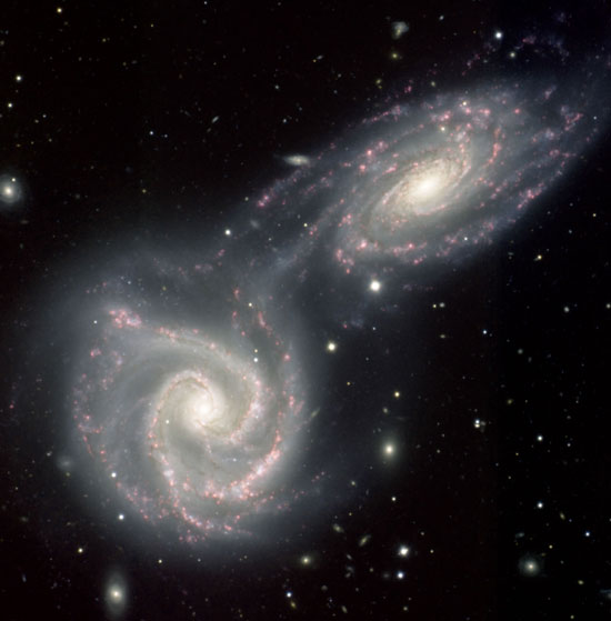 The galaxy eats each other to grow