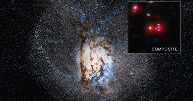 The galaxy glows brightly when it produces 4,500 times more stars than the Milky Way