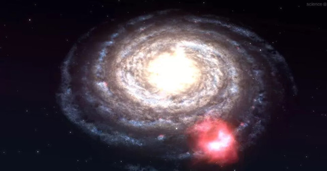 The giant ball of air rushes into the Milky Way
