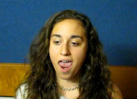The girl makes a riot 'YouTube because ... fake animal language