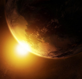 The globe is near the sun most of the year
