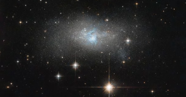 The glowing galaxy is 28 million light-years from Earth
