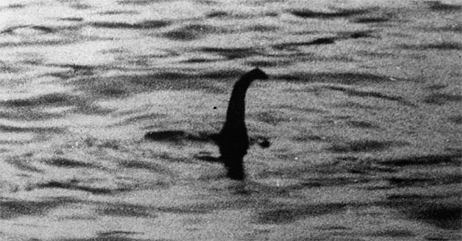 The head protruding object resembles the Loch Ness lake monster in Albania
