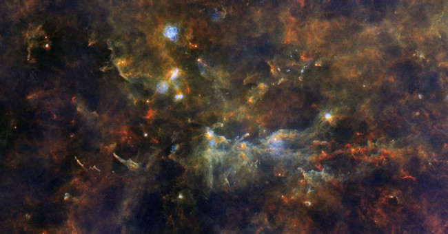 The Herschel space telescope found the star group 8,000 light-years away