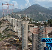 The highest bridge in the world on the Himalayan peak