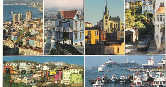 The historic town of the port city of Valparaiso