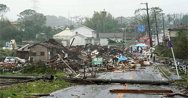 The horrific image when the super typhoon Hagibis ripped up the house, causing many people to die