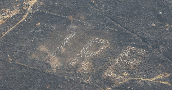 The hot sun caused a forest fire to reveal a mysterious message from World War II