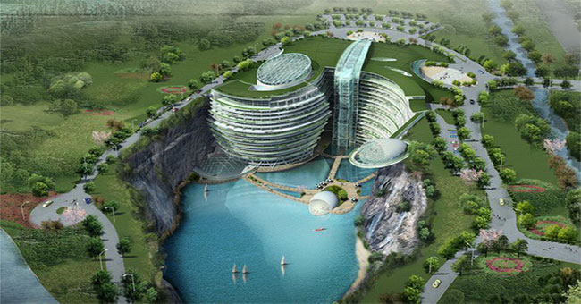 The hotel with 16/18 floors below ground is about to open, priced from 11.3 million / 1 night