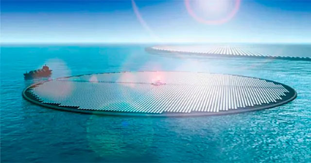 The huge 'Solar Island' idea can turn seawater into ... gas!