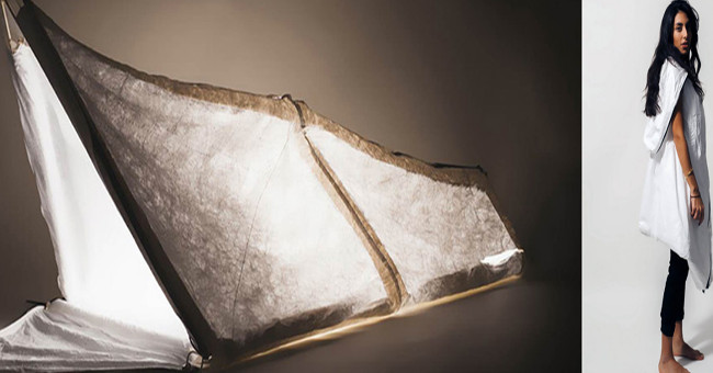 The idea of a jacket can be turned into a tent, a sleeping bag for migrants