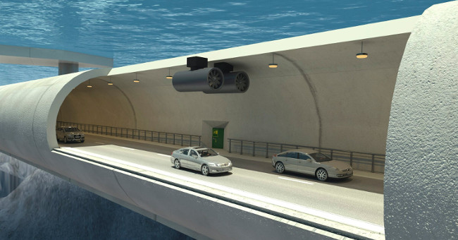 The idea of ​​building a daring floating underground tunnel of Norway