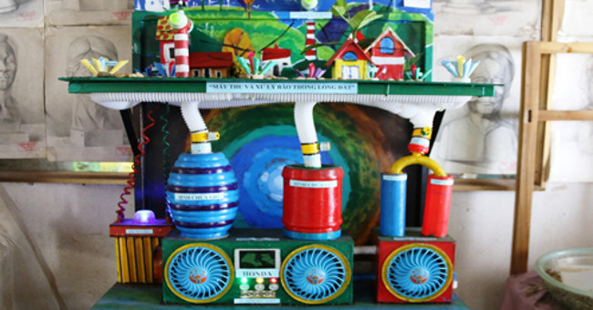 The idea of ​​underground storm receivers of two grade 5 girls