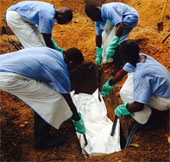 The images make the world distress at Ebola