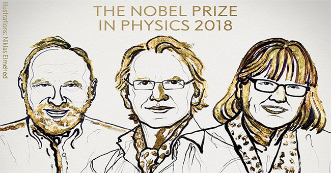 The invention of laser won the Nobel Prize in Physics 2018