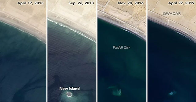 The island was 'swallowed up' by the ocean off Pakistan