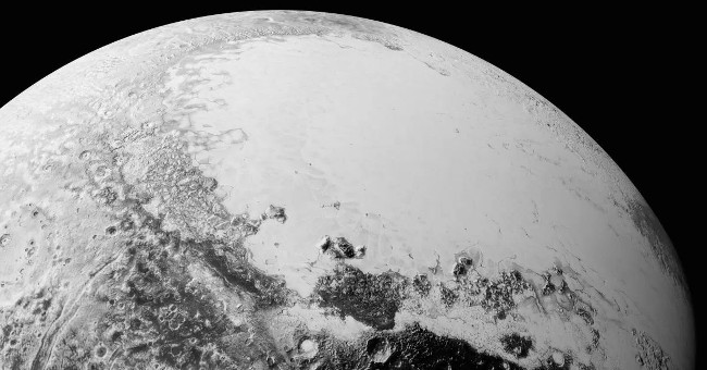 The jagged surface of Pluto