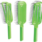 The labyrinth comb helps to remove tangled hair easily