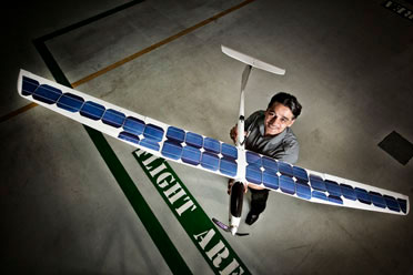 The launch of a wind-driven unmanned aircraft