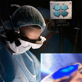 The magic glass helps to see the tumor