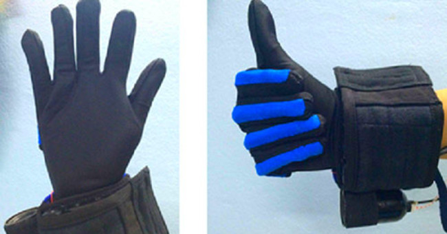 The magic glove, translating the sign of the deaf and mute into words