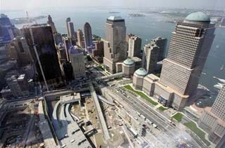 The magnificent buildings on the WTC background
