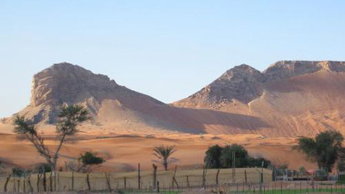 The magnificent cities are buried under the sand of Dubai desert