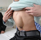 The man has a heart in the abdomen