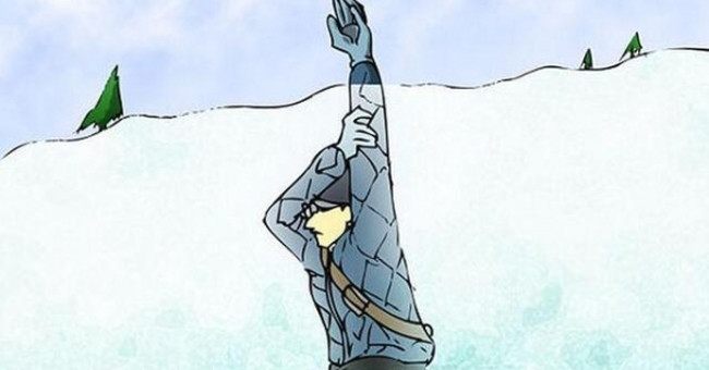The man survived strange after being buried under the negative snow of 30 degrees C for 2 months
