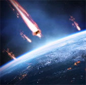 The map shows that Earth is continuously attacked by meteors