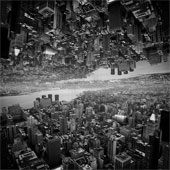 The megacities 'pierce the sky' through impressive black and white photos
