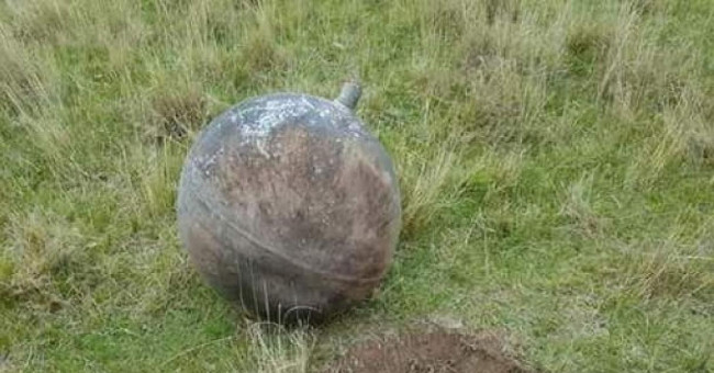 The metal sphere fell after the explosion that panicked the Peruvian people