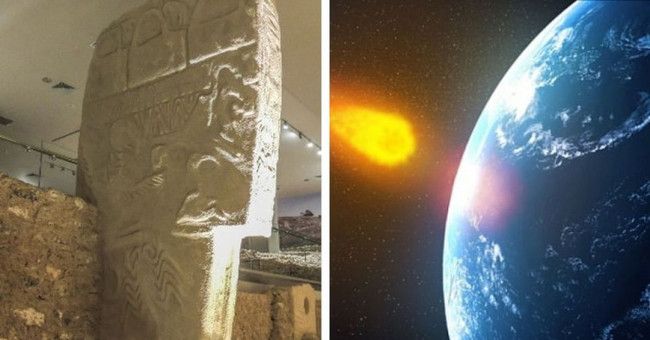 The moment comets destroy mammoths on ancient stone pillars