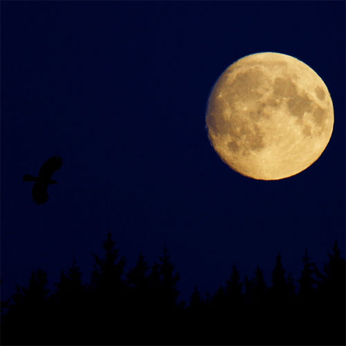 The Moon's legendary hat trick