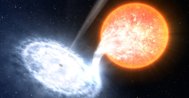 The most black hole near the Earth is red when