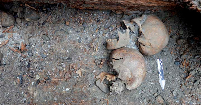 The mother and son's head left in front of the head wearing a gold feathered coat