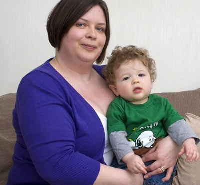 The mother is allergic to a newborn son