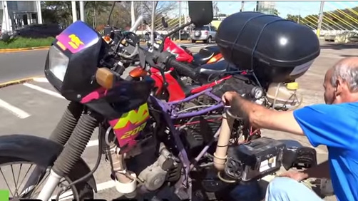 The motorcycles run 500 km with one liter of water