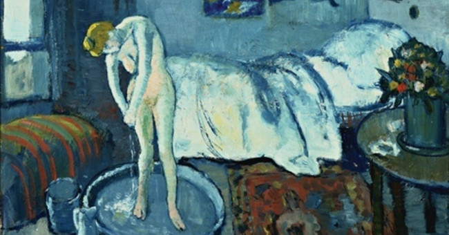 The mysterious man in the picture of the woman bathing Picasso